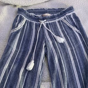 Blue and White Flow Pants